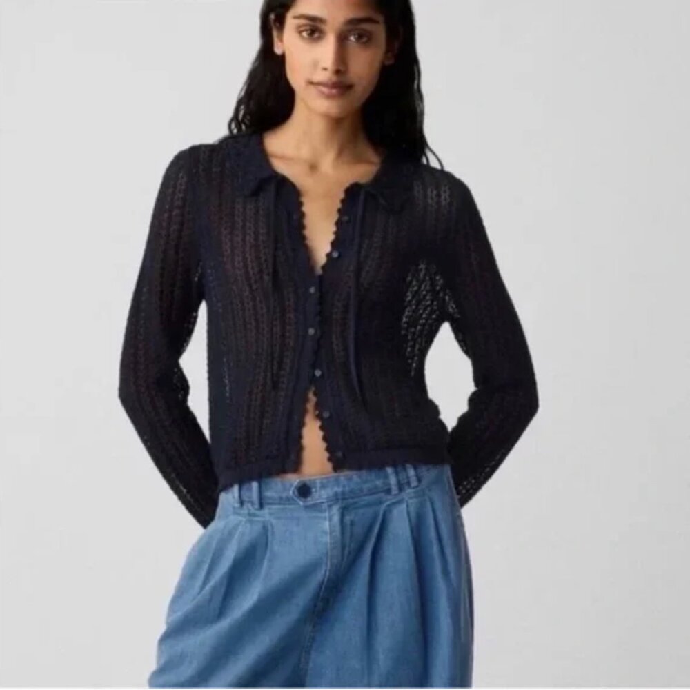 Gap x Doen Linen-Blend Cardigan NWT